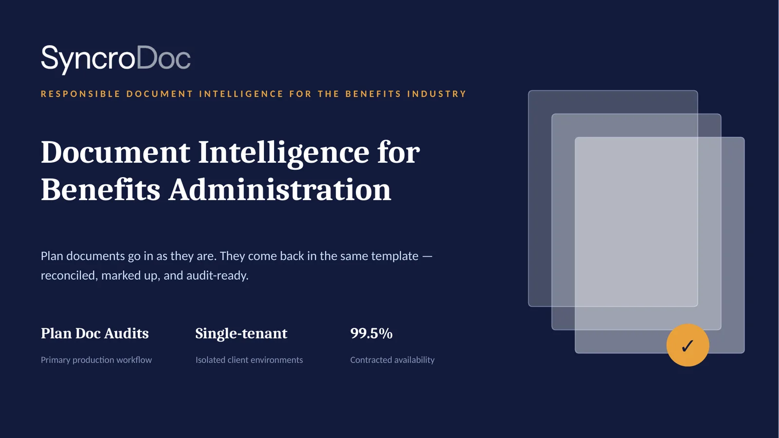 Title slide: Document Intelligence for Benefits Administration
